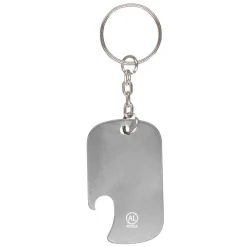 Brelok do kluczy z aluminium z recyklingu, otwieracz do butelek / Srebrny VA359-32