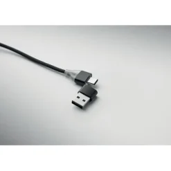 Brelok 3w1 kabel ładujący / Czarny MO3150-03
