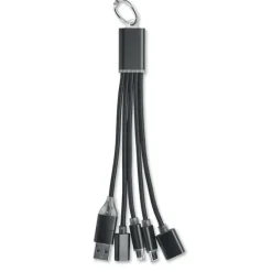 Brelok 3w1 kabel ładujący / Czarny MO3150-03