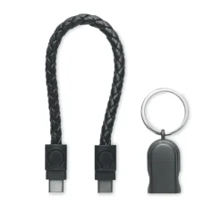 Brelok z kablem USB-C / Czarny MO2647-03