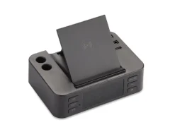 Budzik z ładowarką indukcyjną CLOCKI / Czarny 09172-02