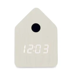 Budzik z kukułką z płyty MDF / Bialy MO2730-06
