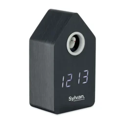 Budzik z kukułką z płyty MDF / Czarny MO2731-03