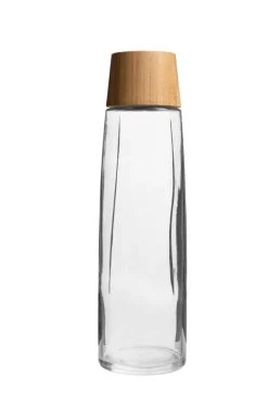 Butelka 750 ml szklana z bambusowym korkiem Vanilla Seazon / Przezroczysty F4912400AJ3