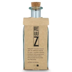 Butelka na wodę InSideOut Square z recyklingowanego szkła ReuuZ z korkiem 1 l / Transparentny LT57016-N0004
