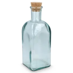 Butelka na wodę InSideOut Square z recyklingowanego szkła ReuuZ z korkiem 500 ml / Transparentny LT57015-N0004