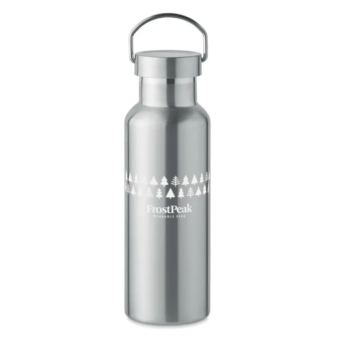 Butelka podwójna ścianka500 ml / Srebrny mat MO2107-16