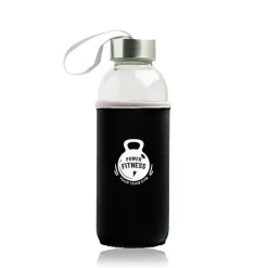 Butelka szklana 460 ml, metalowa nakrętka, neoprenowy pokrowiec / Neobottle / Czerwony IP37052552
