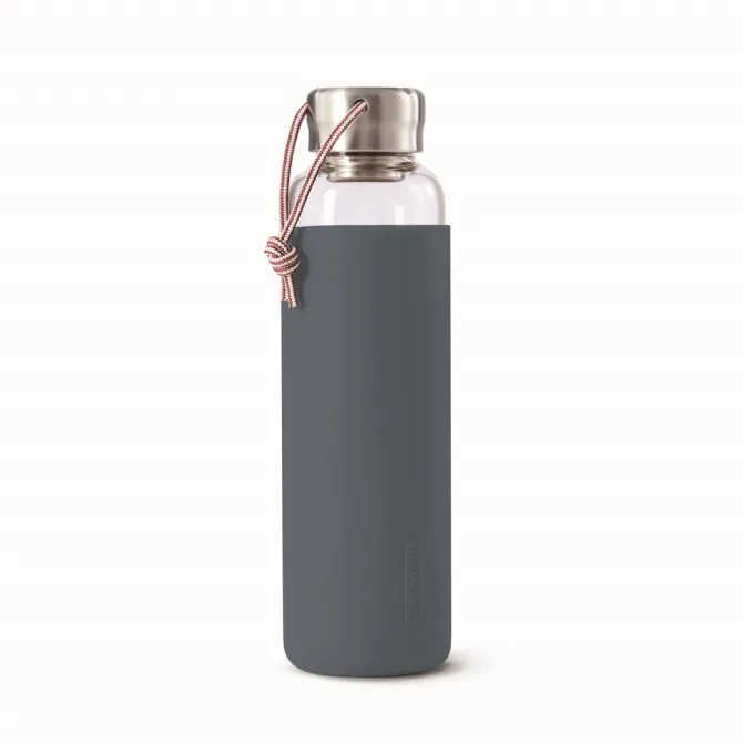 Butelka szklana na wodę 600ml BLACK+BLUM / łupkowy B3GR-WB-M015
