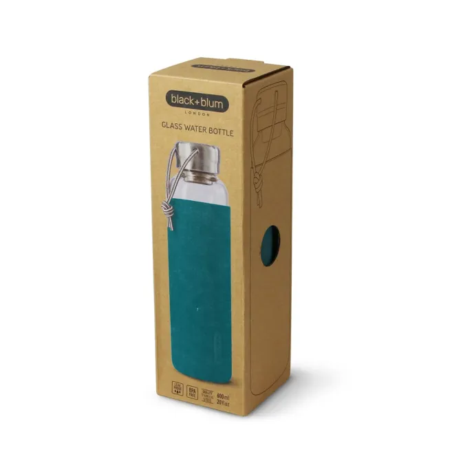 Butelka szklana na wodę 600ml BLACK+BLUM / Morski B3GR-WB-M005