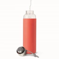 Butelka szklana na wodę 600ml BLACK+BLUM / Burgundowa B3GR-WB-M004