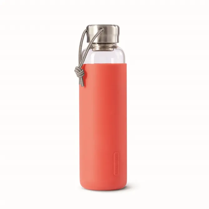 Butelka szklana na wodę 600ml BLACK+BLUM / Koralowy B3GR-WB-M011