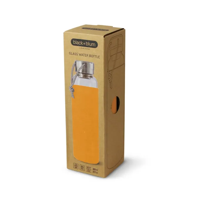 Butelka szklana na wodę 600ml BLACK+BLUM / Pomarańczowy B3GR-WB-M003