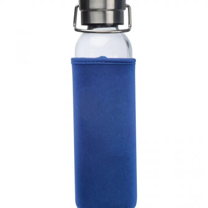 Butelka szklana z pokrowcem 600 ml RAMONA / Czerwony 6318105