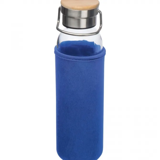 Butelka szklana z pokrowcem 600 ml RAMONA / Czerwony 6318105