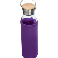 Butelka szklana z pokrowcem 600 ml RAMONA / Fioletowy 6318112