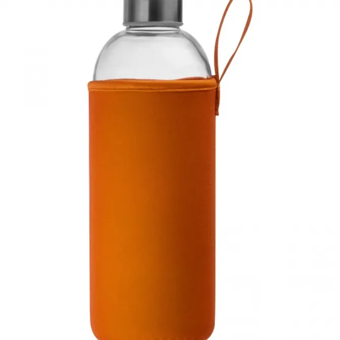 Butelka szklana z pokrowcem 1000 ml JESSICA / Pomarańczowy 6242710