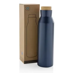 Butelka termiczna 500 ml Gaia, stal nierdzewna z recyklingu / Niebieski P435.525
