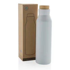 Butelka termiczna 500 ml Gaia, stal nierdzewna z recyklingu / Biały P435.523
