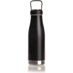 Butelka termiczna 500 ml Mauro Conti, pojemnik w zakrętce | Noah / Czarny V0849-03