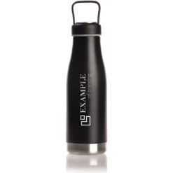 Butelka termiczna 500 ml Mauro Conti, pojemnik w zakrętce | Noah / Czarny V0849-03