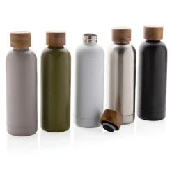 Butelka termiczna 500 ml Wood, stal nierdzewna z recyklingu / Biały P435.533