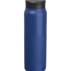 Butelka termiczna stalowa z recyklingu 700 ml TAZIO / Granatowy 8565144