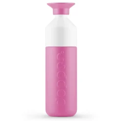 Butelka termiczna ze słomką Dopper Insulated (580 ml) - Blazing Black x Flip Straw - Black / Różowy DOB6842