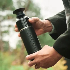 Butelka termiczna ze słomką Dopper Insulated (580 ml) - Blazing Black x Flip Straw - Black / Czarny DOB2035