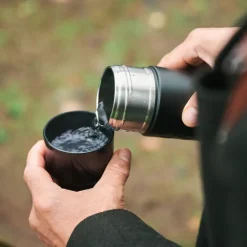 Butelka termiczna ze słomką Dopper Insulated (580 ml) - Blazing Black x Flip Straw - Black / Czarny DOB2035