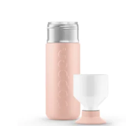 Butelka termiczna ze słomką Dopper Insulated (580 ml) - Blazing Black x Flip Straw - Black / Peach DOB6866