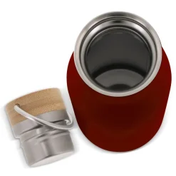 Butelka termiczna z pokrywą bambusową 500ml / Srebrny LT98900-N0005