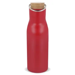 Butelka termiczna z pokrywą bambusową 500ml / Srebrny LT98900-N0005