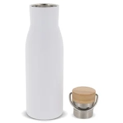 Butelka termiczna z pokrywą bambusową 500ml / Biały LT98900-N0001