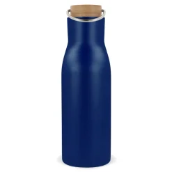 Butelka termiczna z pokrywą bambusową 500ml / Ciemnoniebieski LT98900-N0010