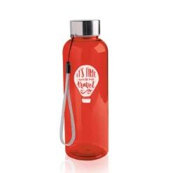 Butelka z tritanu 500 ml, stalowa nakrętka ze sznurkiem / Tritanbottle / Czarny IP37053011