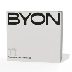 Byon Opacity zestaw 2 kieliszków do wina ze stylowym wzorem szkła 470 ml / Transparentny LT53024-N0004