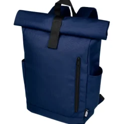 Byron plecak na laptopa 15,6 cala z tworzywa RPET z certyfikatem GRS z zawijanym zamknięciem, 18 l / Oliwkowy 12065960