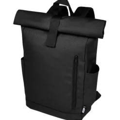 Byron plecak na laptopa 15,6 cala z tworzywa RPET z certyfikatem GRS z zawijanym zamknięciem, 18 l / Oatmeal 12065907