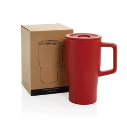 Ceramiczny kubek podrożny 490 ml / Czerwony P437.2204