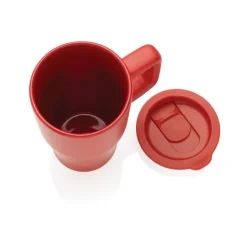 Ceramiczny kubek podrożny 490 ml / Czerwony P437.2204