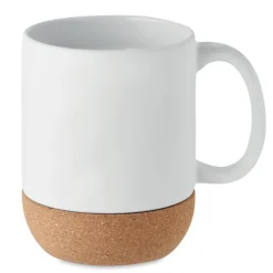 Ceramiczny kubek z korkiem / Biały MO6839-06