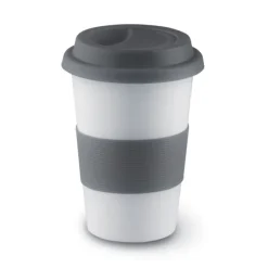 Ceramiczny kubek z przykrywką / Szary MO7683-07