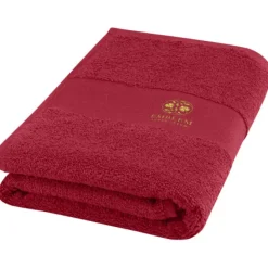 Charlotte bawełniany ręcznik kąpielowy o gramaturze 450 g/m² i wymiarach 50 x 100 cm / Czerwony 11700121