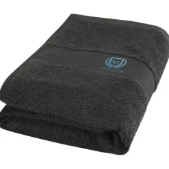 Charlotte bawełniany ręcznik kąpielowy o gramaturze 450 g/m² i wymiarach 50 x 100 cm / Antracyt 11700184