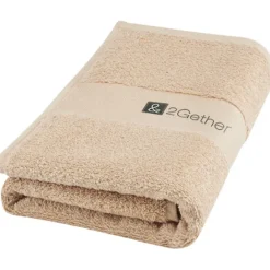 Charlotte bawełniany ręcznik kąpielowy o gramaturze 450 g/m² i wymiarach 50 x 100 cm / Beżowy 11700102