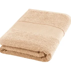 Charlotte bawełniany ręcznik kąpielowy o gramaturze 450 g/m² i wymiarach 50 x 100 cm / Beżowy 11700102