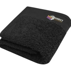 Chloe bawełniany ręcznik kąpielowy o gramaturze 550 g/m² i wymiarach 30 x 50 cm / Czarny 11700490