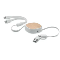 Chowany kabel USB do ładowania / Bialy MO2146-06