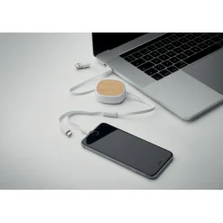 Chowany kabel USB do ładowania / Bialy MO2146-06